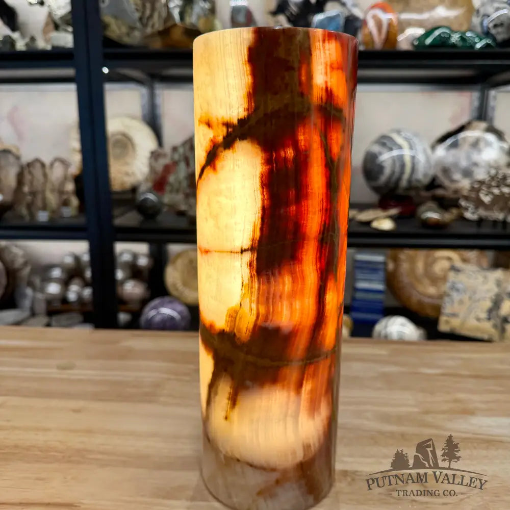 Banded Calcite Lamp 11.75’’ 6.0 - Lamp