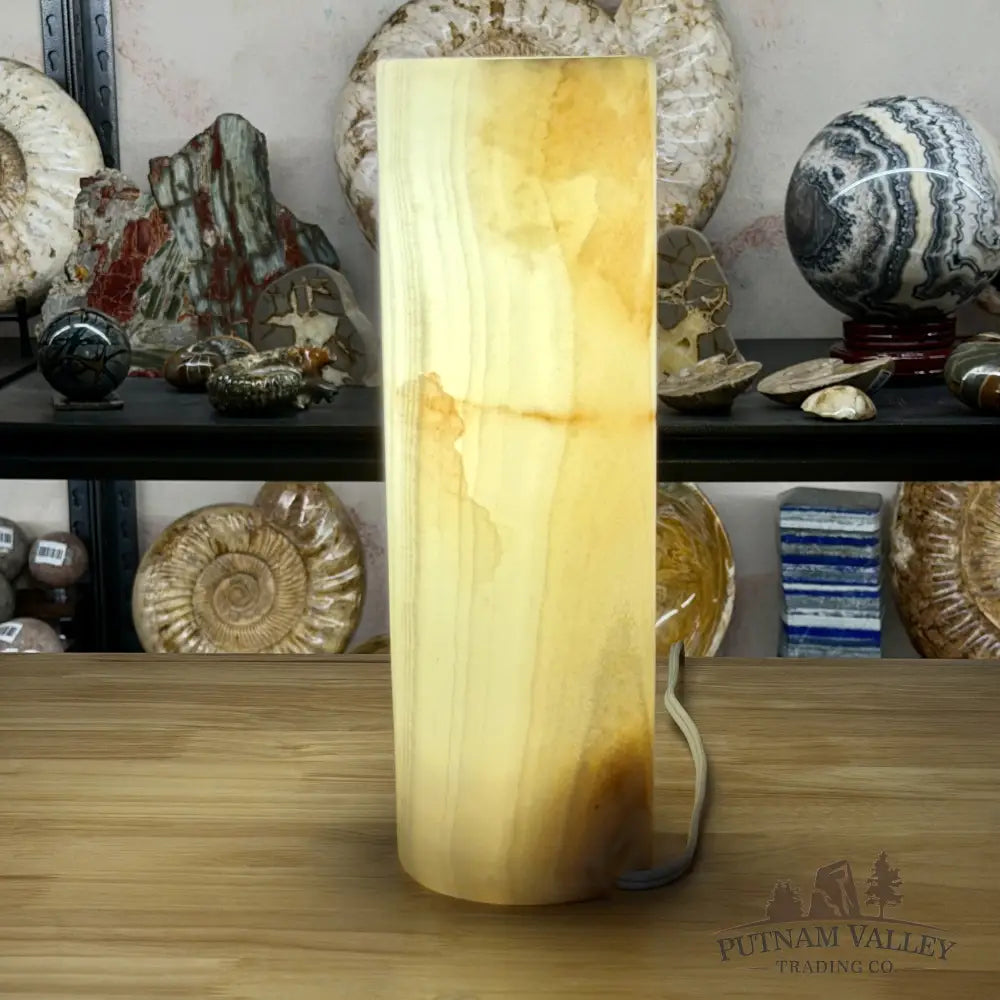 Banded Calcite Lamp 11.75’’ | Pakistan Banded Onyx - Lamp