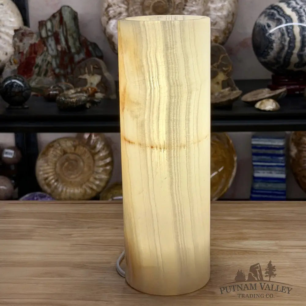 Banded Calcite Lamp 11.75’’ | Pakistan Banded Onyx - Lamp