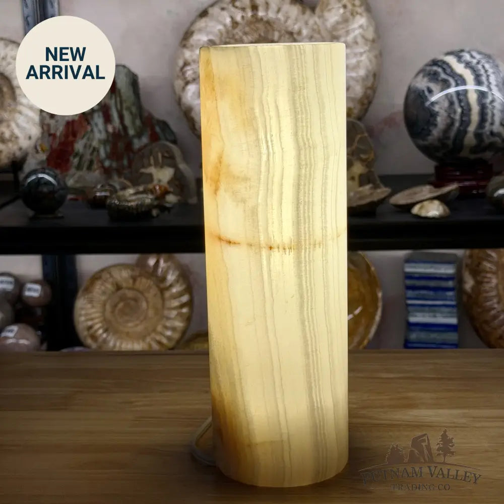 Banded Calcite Lamp 11.75’’ | Pakistan Banded Onyx - Lamp