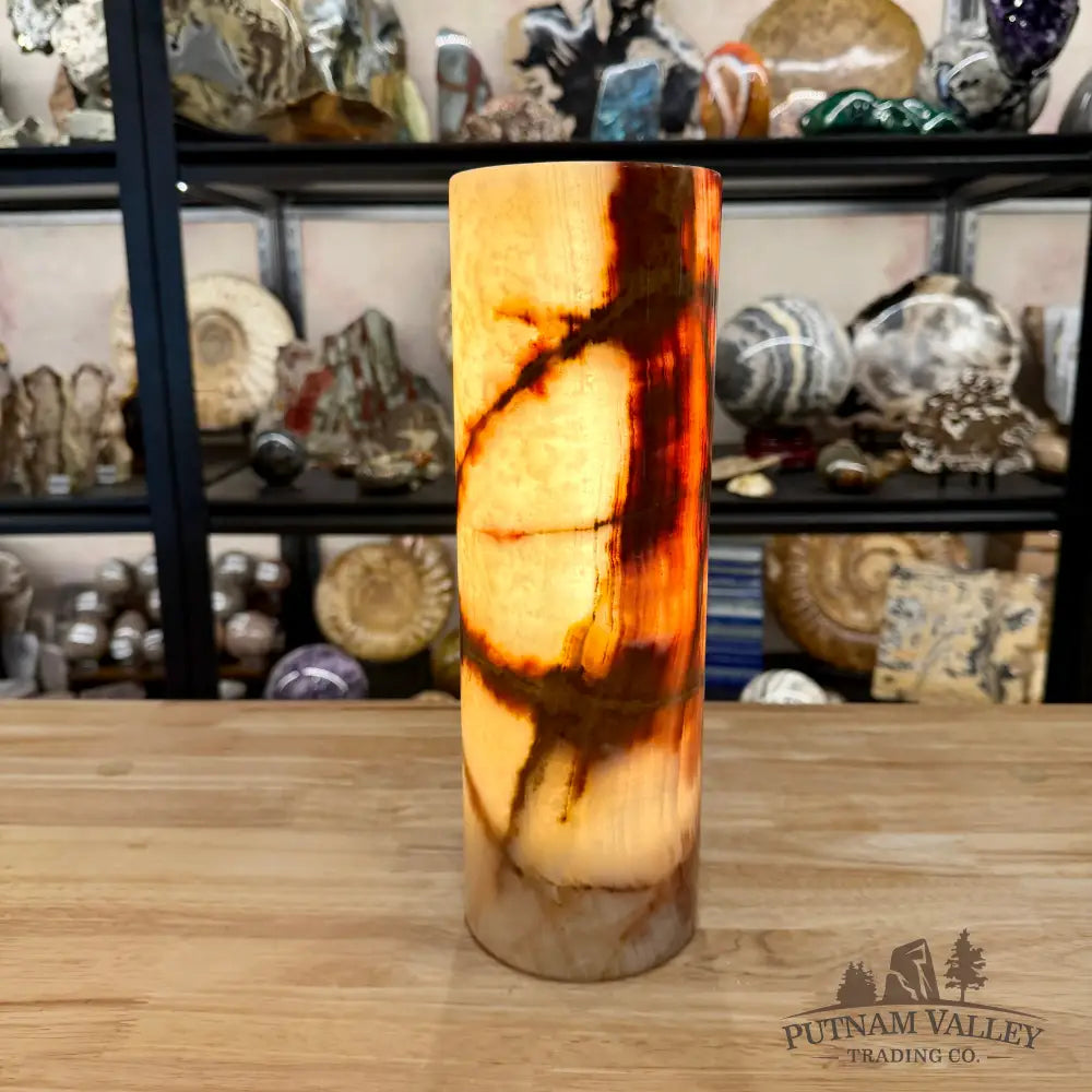 Banded Calcite Lamp 11.75’’ 6.0 - Lamp