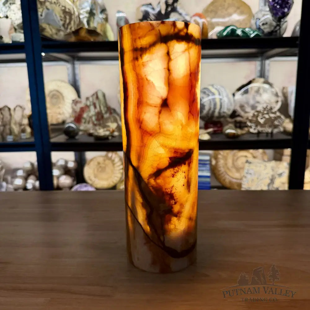 Banded Calcite Lamp 11.75’’ | Pakistan Banded Onyx - Lamp