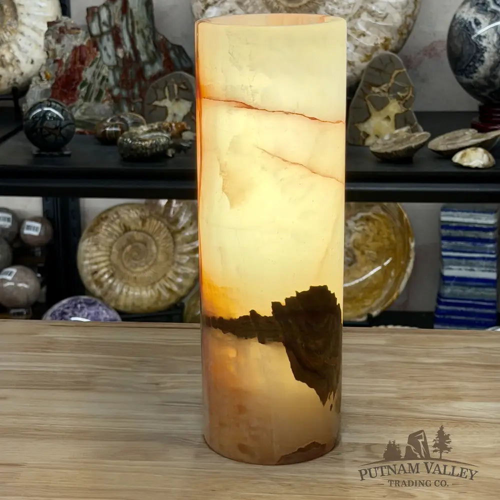 Banded Calcite Lamp 11.75’’ | Pakistan Banded Onyx - Lamp