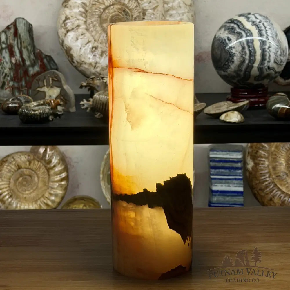 Banded Calcite Lamp 11.75’’ | Pakistan Banded Onyx - Lamp