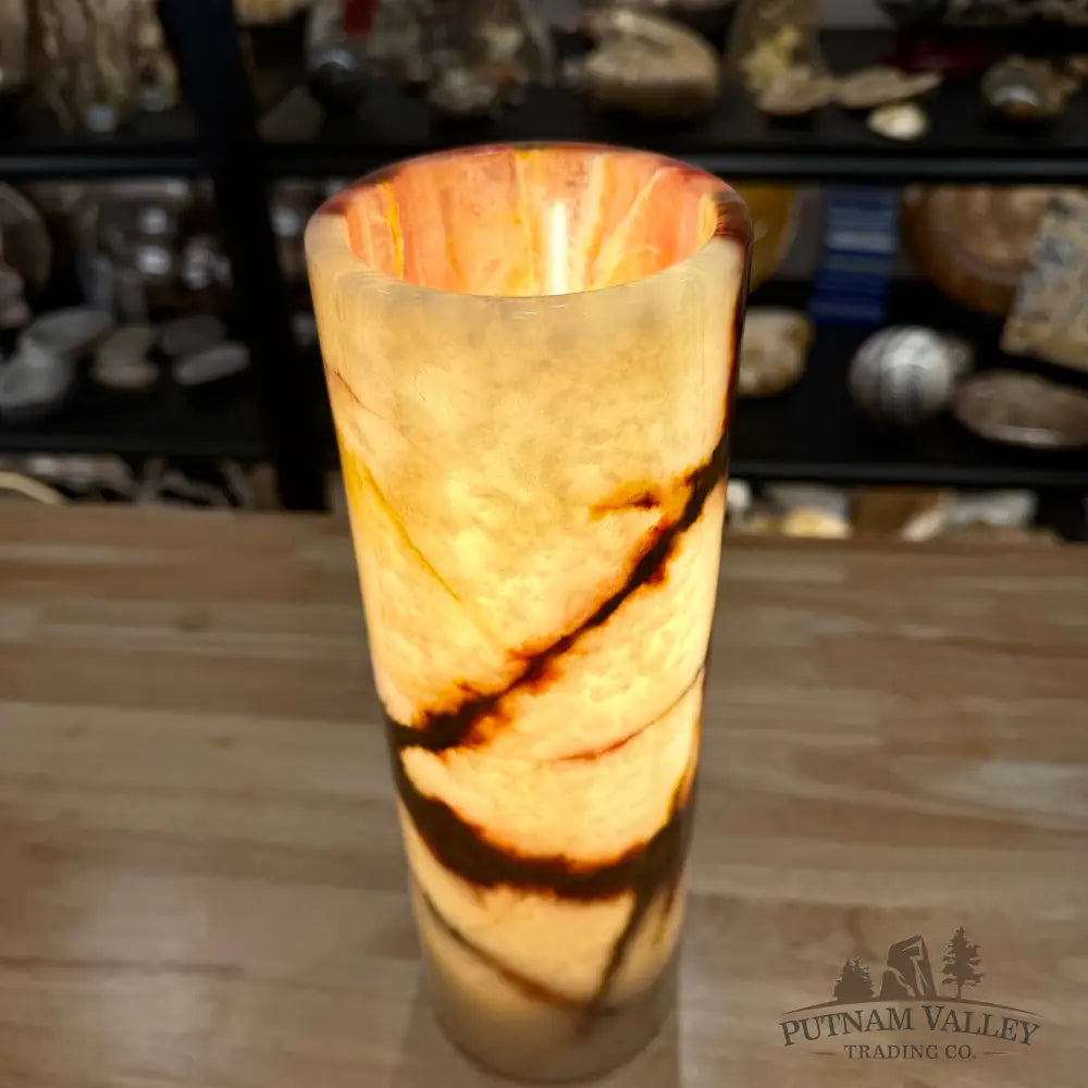 Banded Calcite Lamp 11.75’’ 6.0 - Lamp