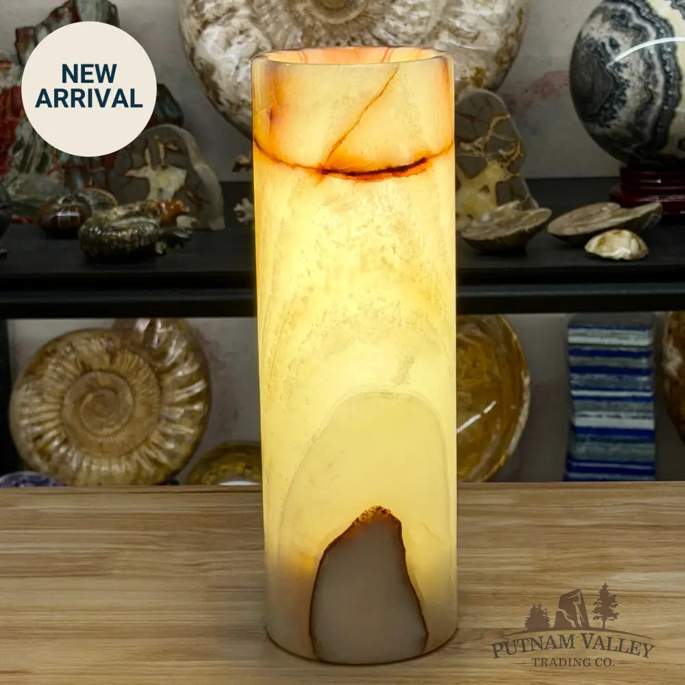 Banded Calcite Lamp 11.75’’ | Pakistan Banded Onyx - Lamp