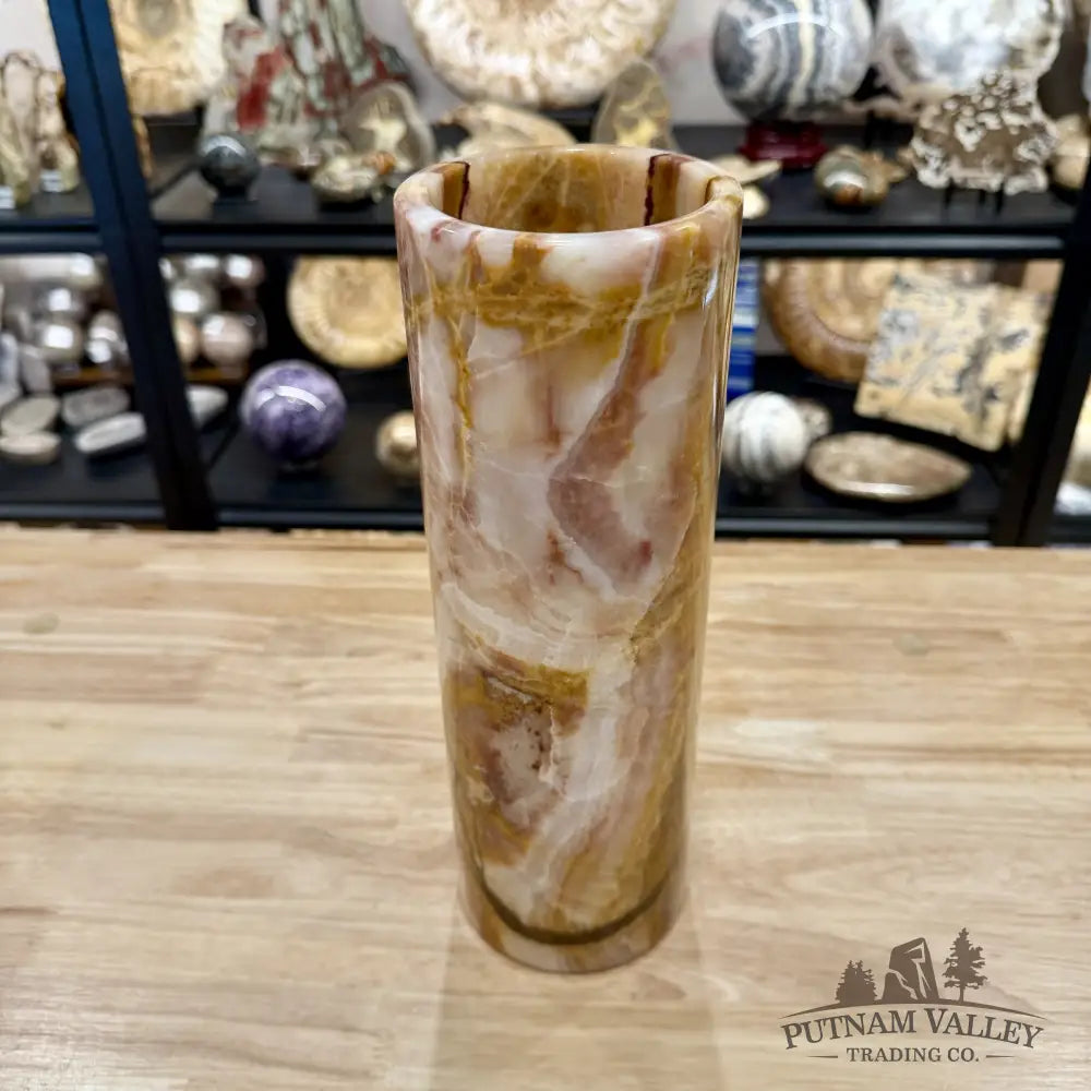 Banded Calcite Lamp 11.75’’ | Pakistan Banded Onyx - Lamp