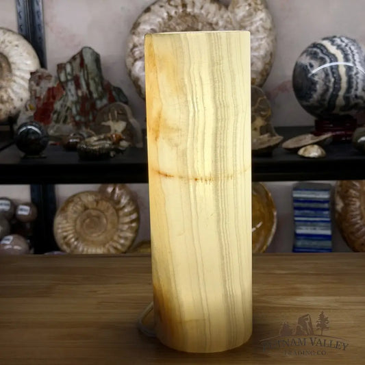 Banded Calcite Lamp 11.75’’ | Pakistan Banded Onyx - Lamp