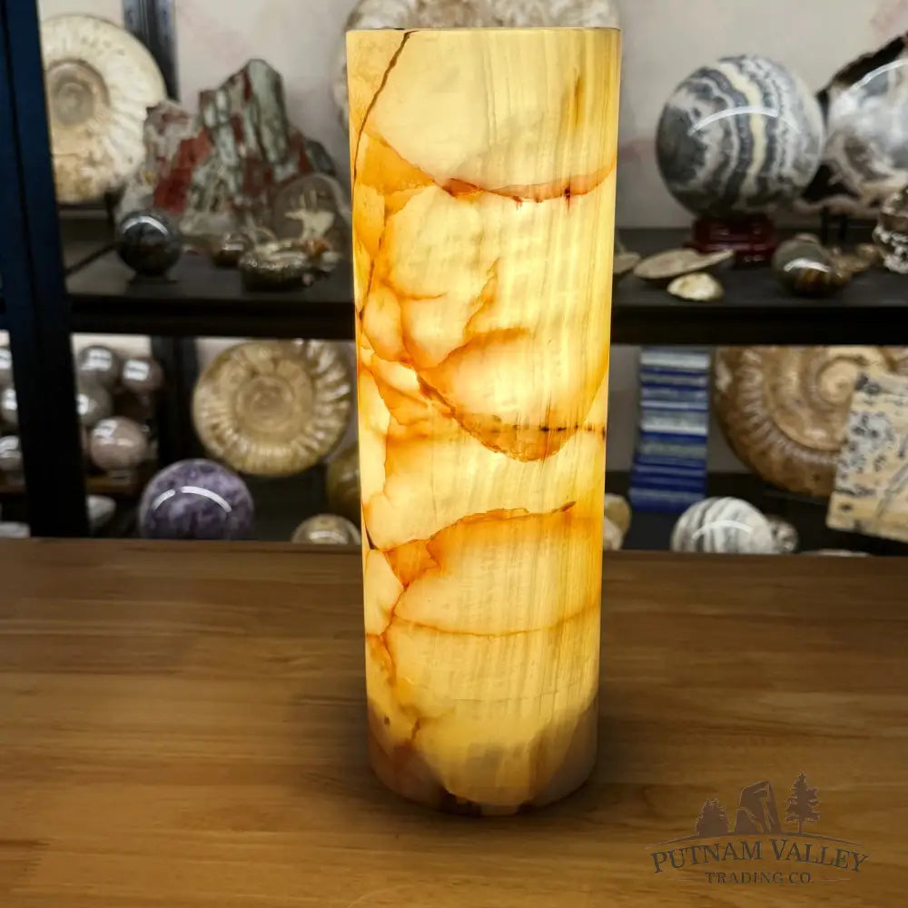 Banded Calcite Lamp 11.75’’ 6.38 - Lamp
