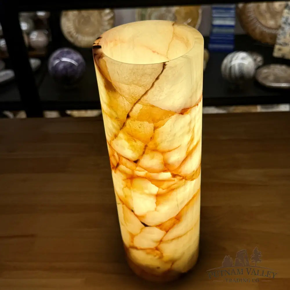 Banded Calcite Lamp 11.75’’ 6.38 - Lamp