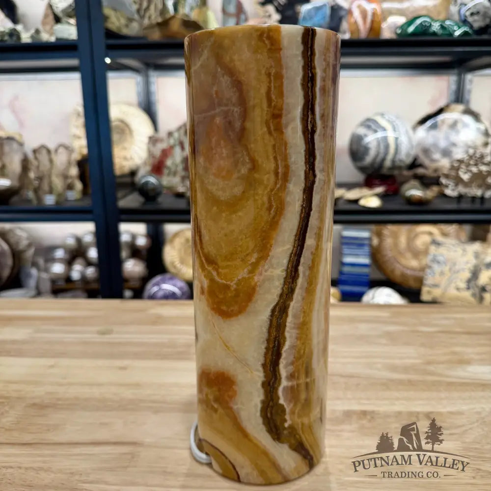 Banded Calcite Lamp 11.75’’ | Pakistan Banded Onyx - Lamp