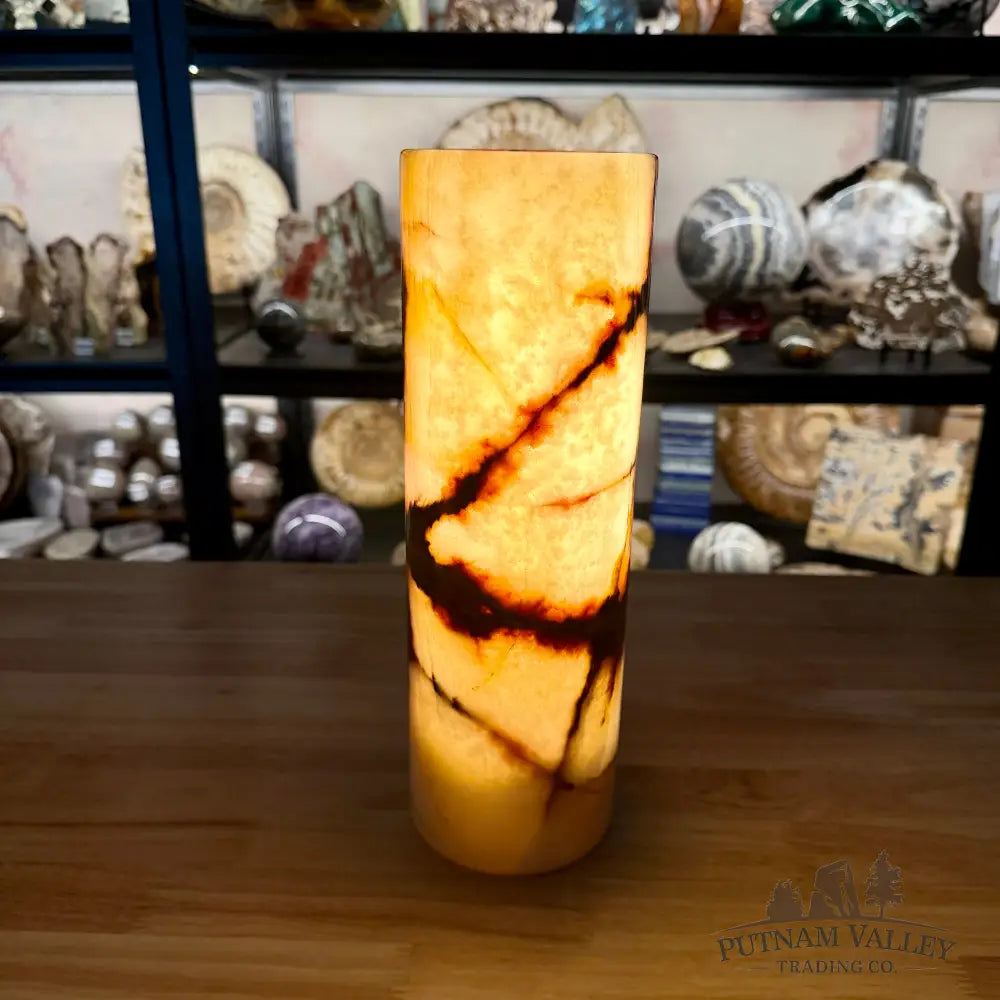 Banded Calcite Lamp 11.75’’ 6.0 - Lamp
