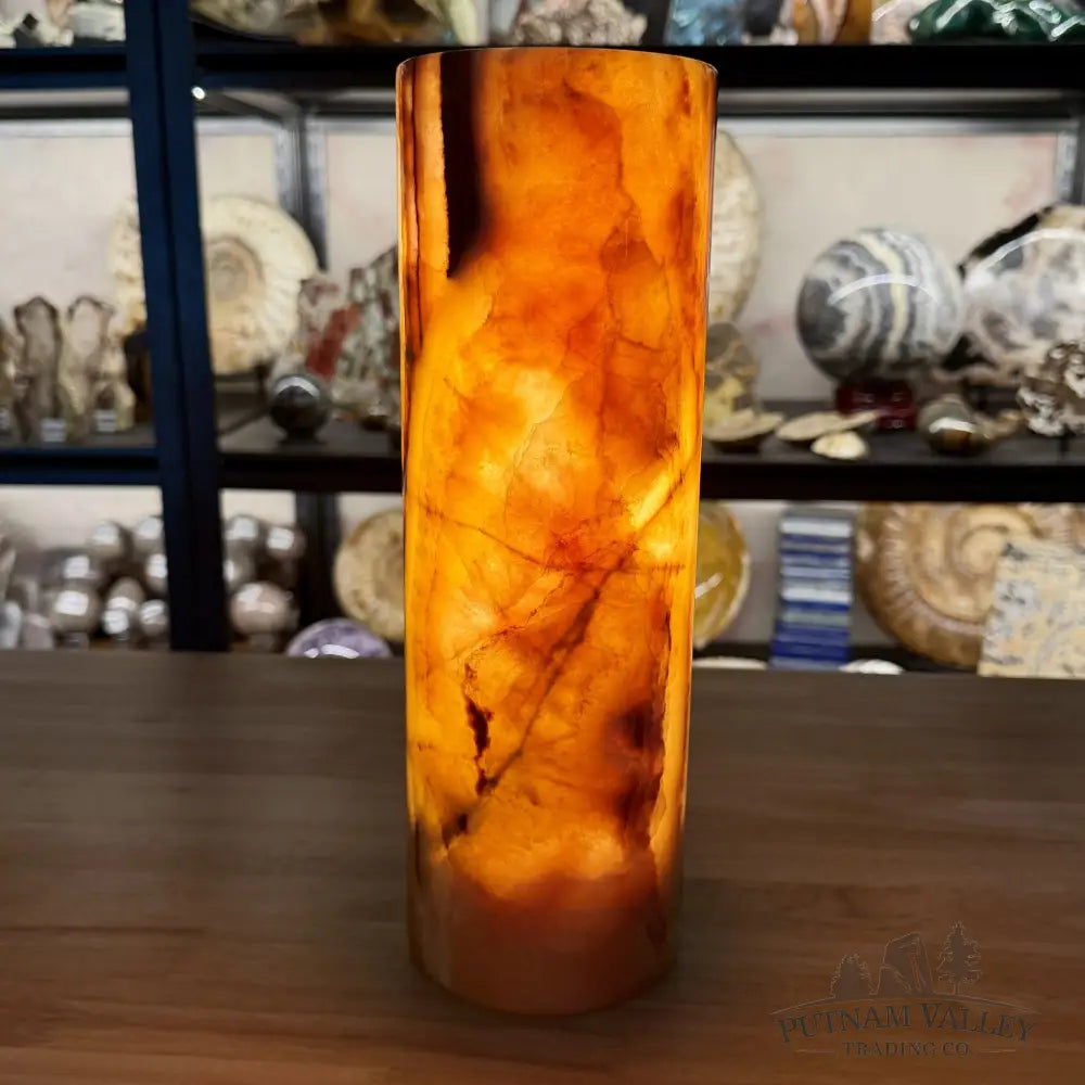 Banded Calcite Lamp 11.75’’ | Pakistan Banded Onyx - Lamp