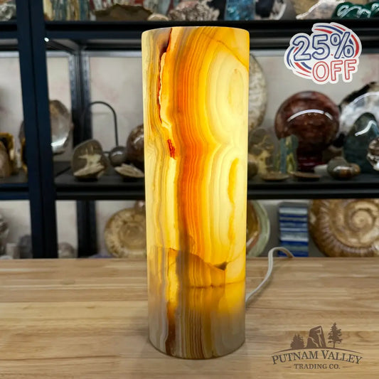 Banded Calcite Lamp | Pakistan Banded Onyx - Lamp