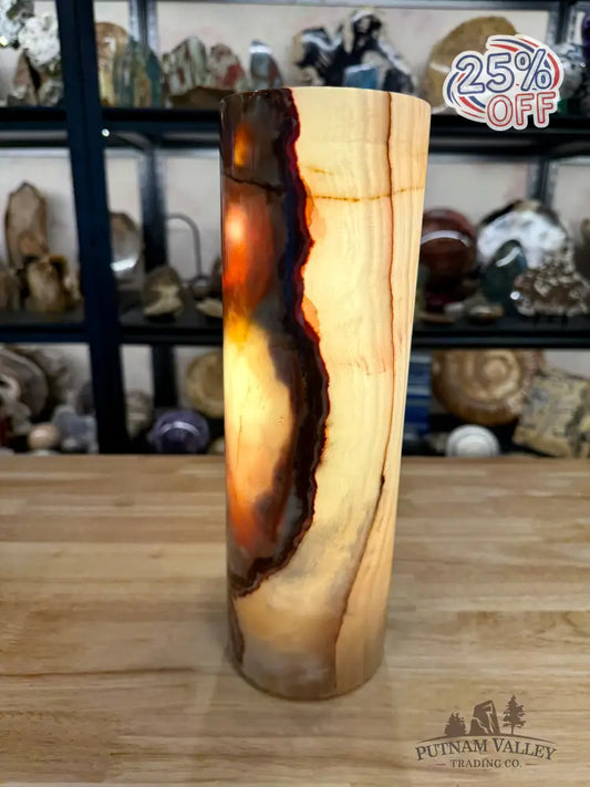 Banded Calcite Lamp | Pakistan Banded Onyx - Lamp
