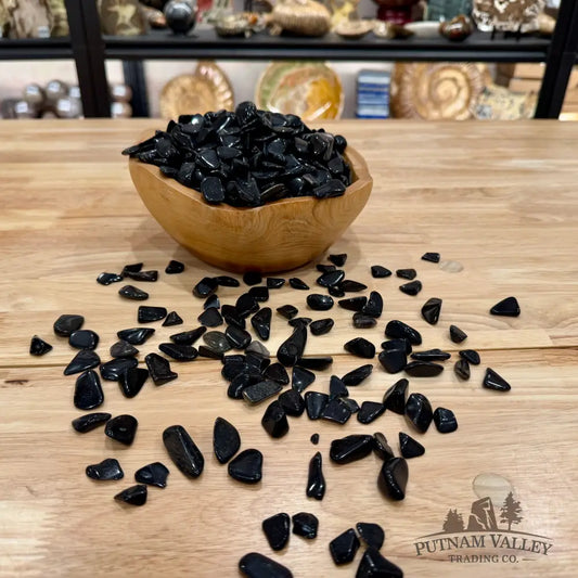 Black Obsidian Freeform Tumbles (½ lb) | Gold & Silver Sheen - Tumbled Stone