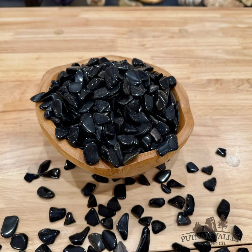 Black Obsidian Freeform Tumbles (½ lb) | Gold & Silver Sheen - Tumbled Stone