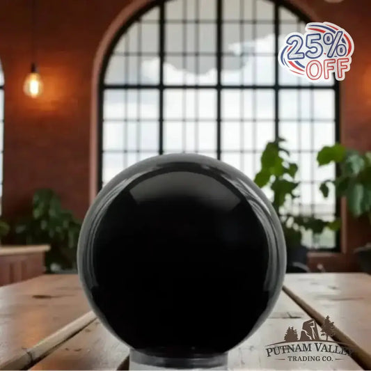 Black Obsidian Sphere 5.8" - Putnam Valley Trading Co.