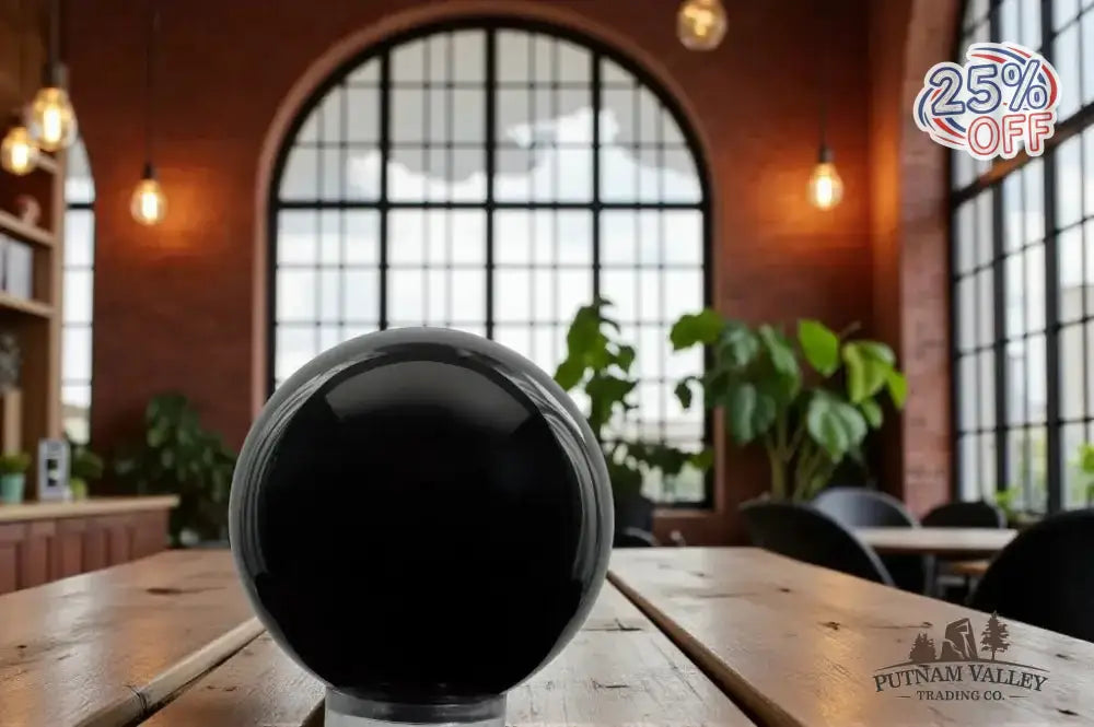 Black Obsidian Sphere 5.8" - Putnam Valley Trading Co.