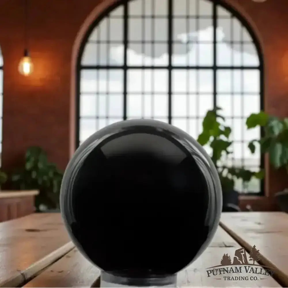 Black Obsidian Sphere 5.8" - Putnam Valley Trading Co.