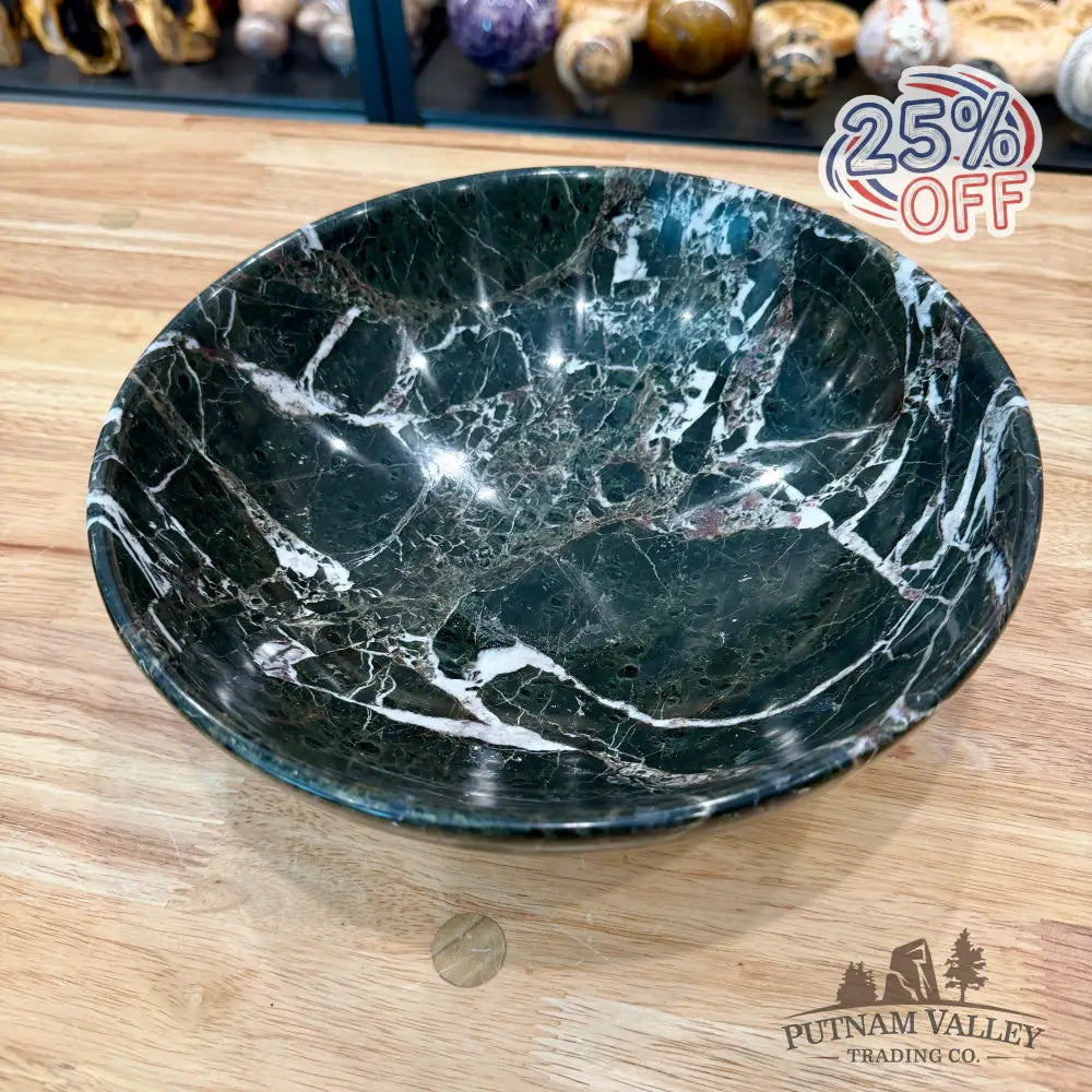 Black Zebra Marble Bowl 10’’ - Bowl
