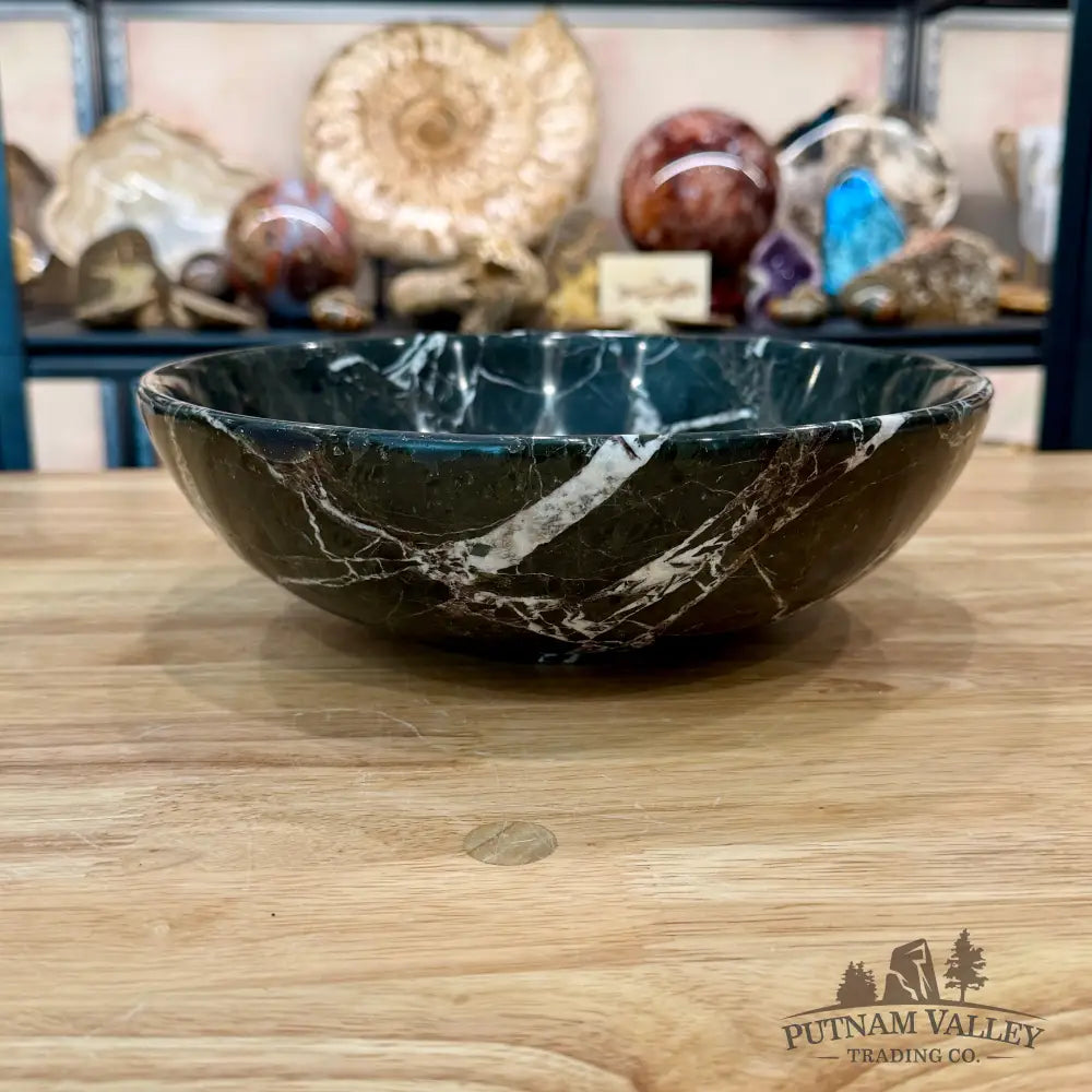 Black Zebra Marble Bowl 10’’ - Bowl