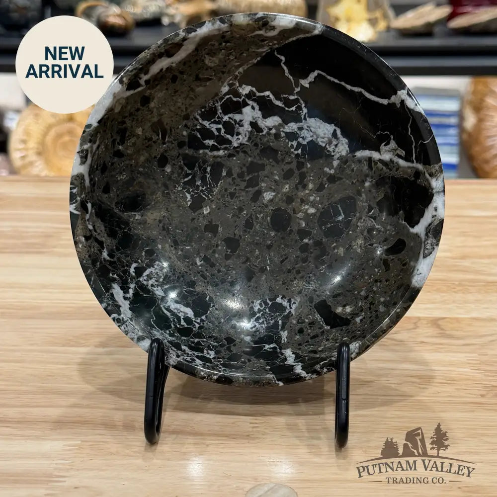Black Zebra Marble Bowl 6’’ 1.46 - Bowl