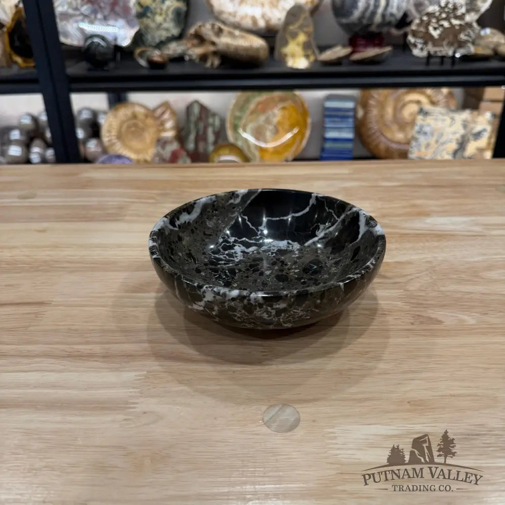 Black Zebra Marble Bowl 6’’ 1.46 - Bowl