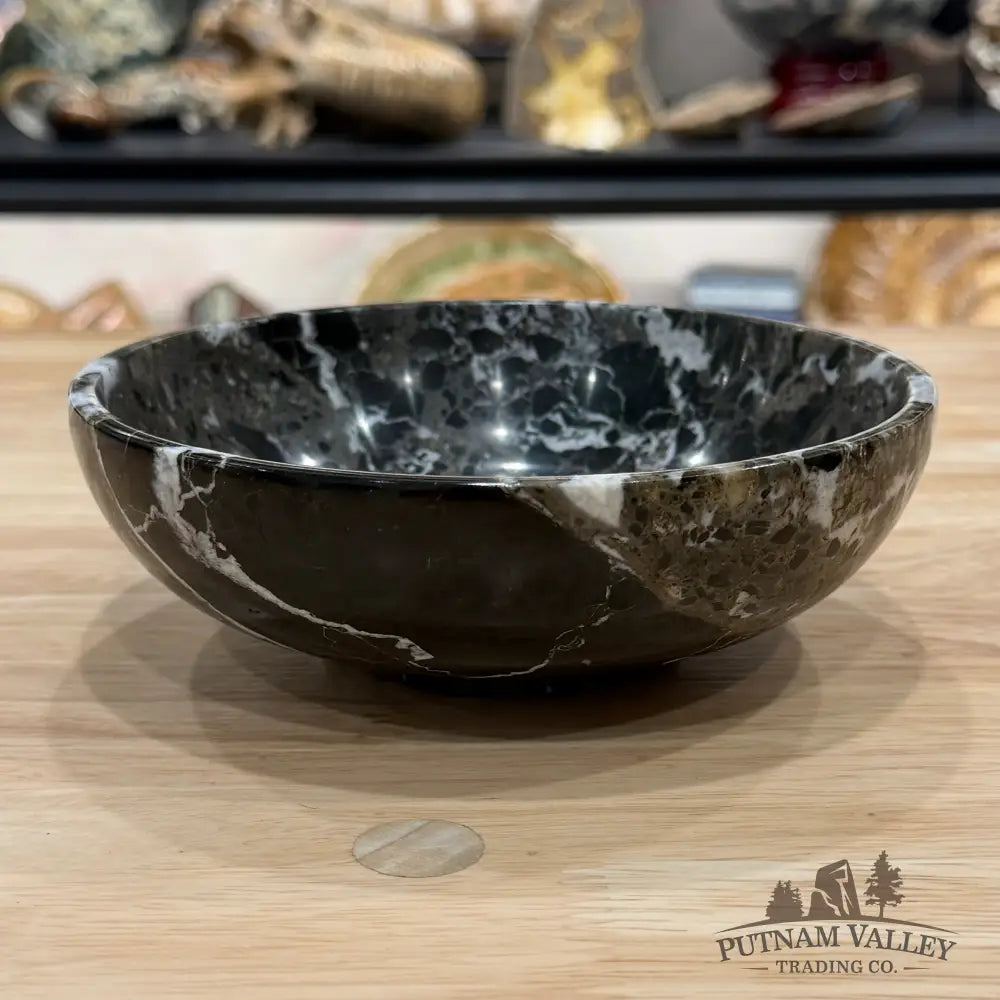 Black Zebra Marble Bowl 6’’ 1.46 - Bowl