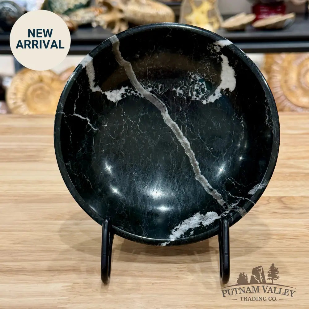 Black Zebra Marble Bowl 6’’ 1.32 - Bowl