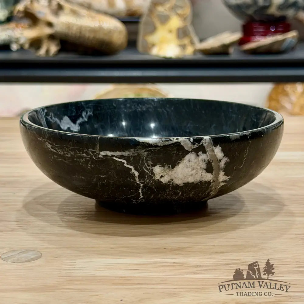 Black Zebra Marble Bowl 6’’ 1.46 7 - Bowl