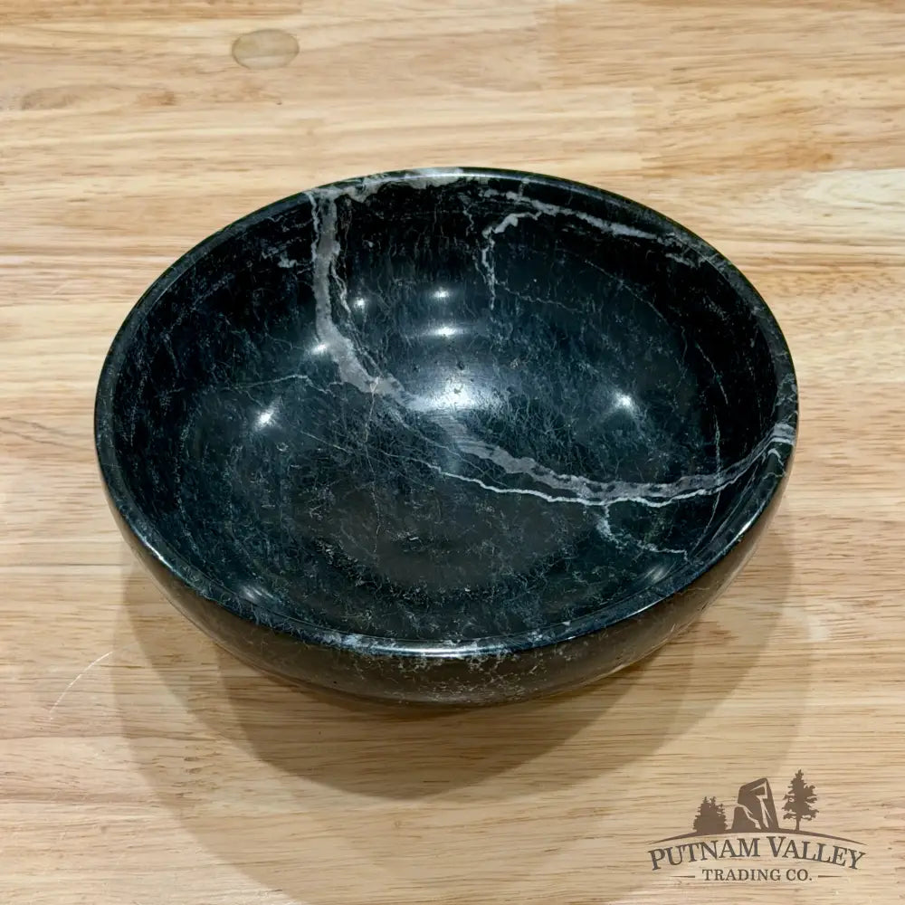 Black Zebra Marble Bowl 6’’ 1.46 7 - Bowl
