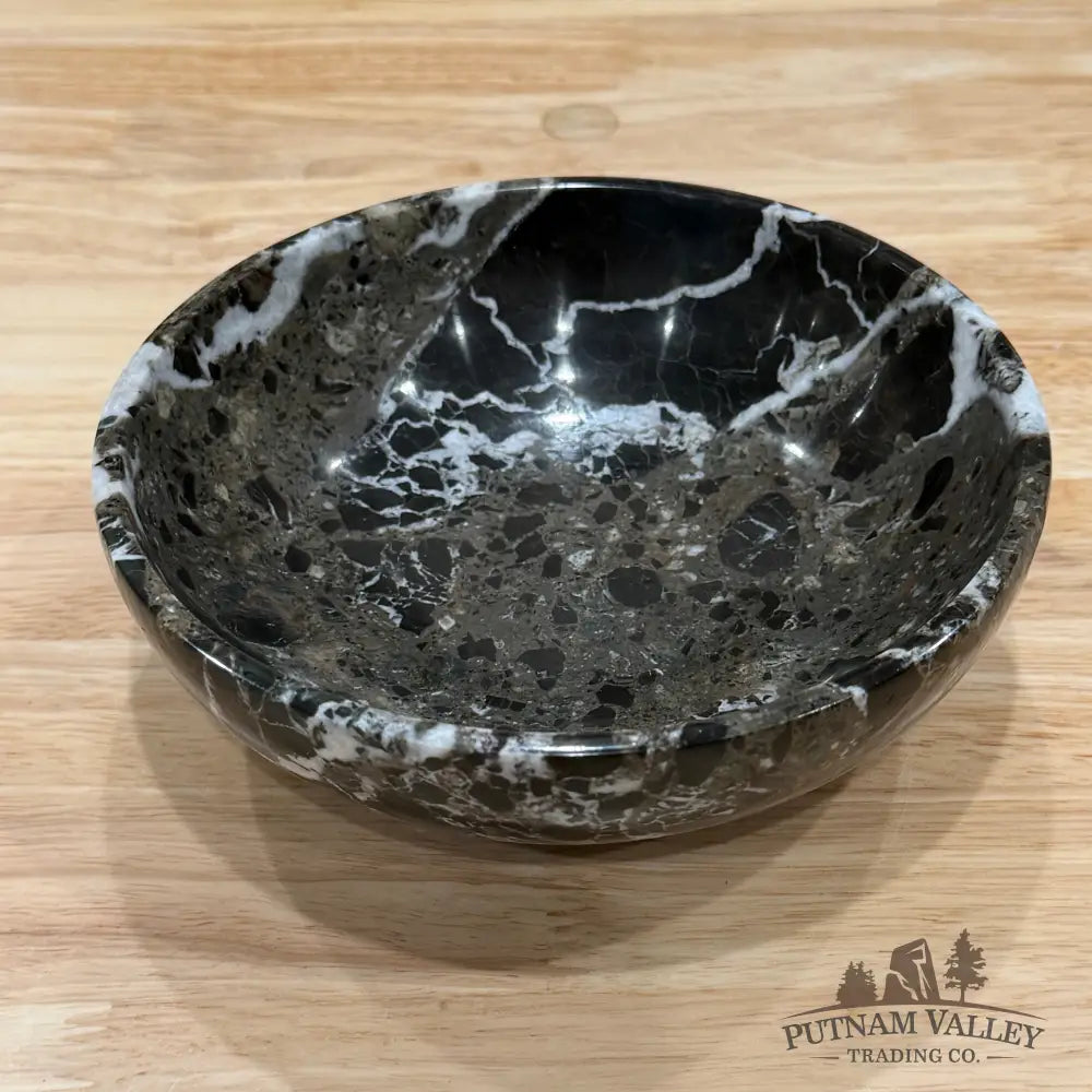 Black Zebra Marble Bowl 6’’ 1.46 - Bowl
