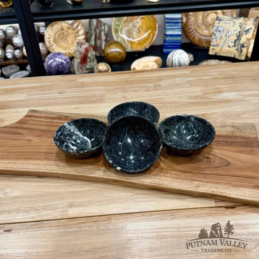 Black Zebra Marble Bowls 4’’ - Bowl
