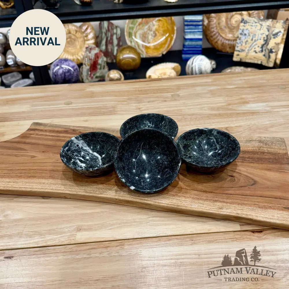Black Zebra Marble Bowls 4’’ - Bowl