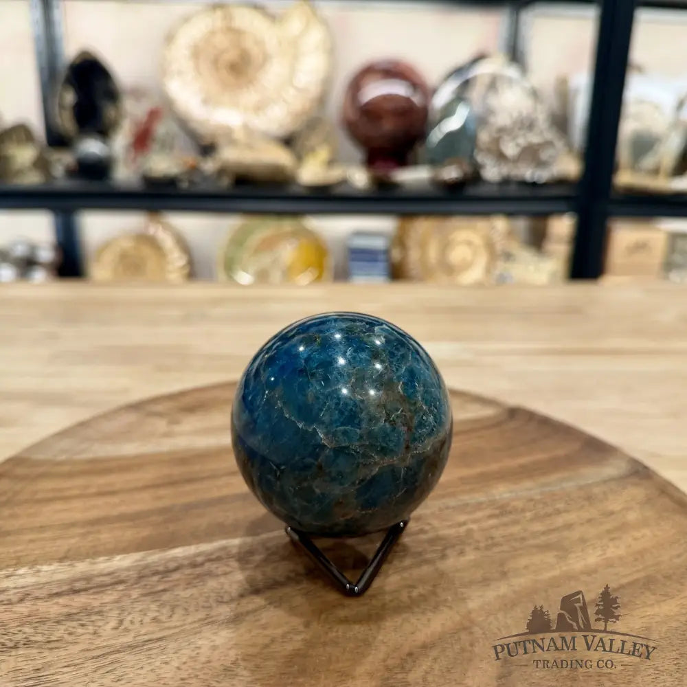 Blue Apatite Sphere 2.? - Sphere
