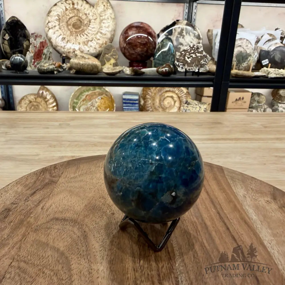 Blue Apatite Sphere 2.? - Sphere