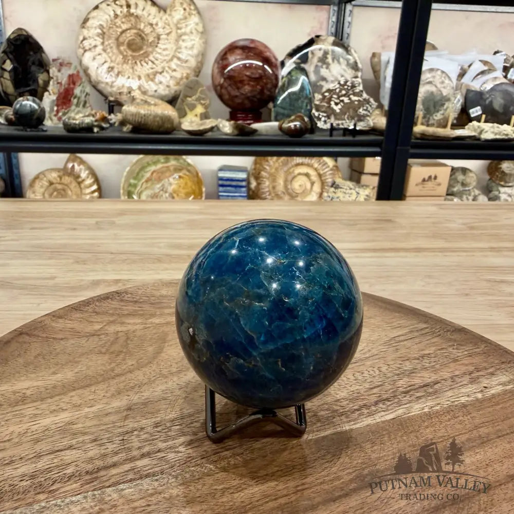 Blue Apatite Sphere 2.? - Sphere
