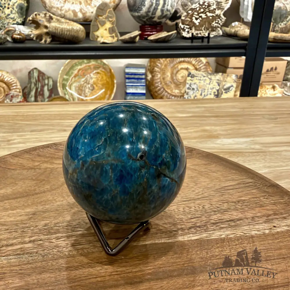 Blue Apatite Sphere 2.79’’ | Madagascar - Sphere