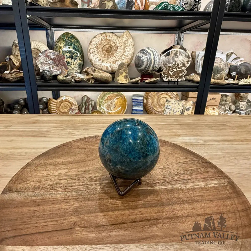 Blue Apatite Sphere 2.79’’ | Madagascar - Sphere
