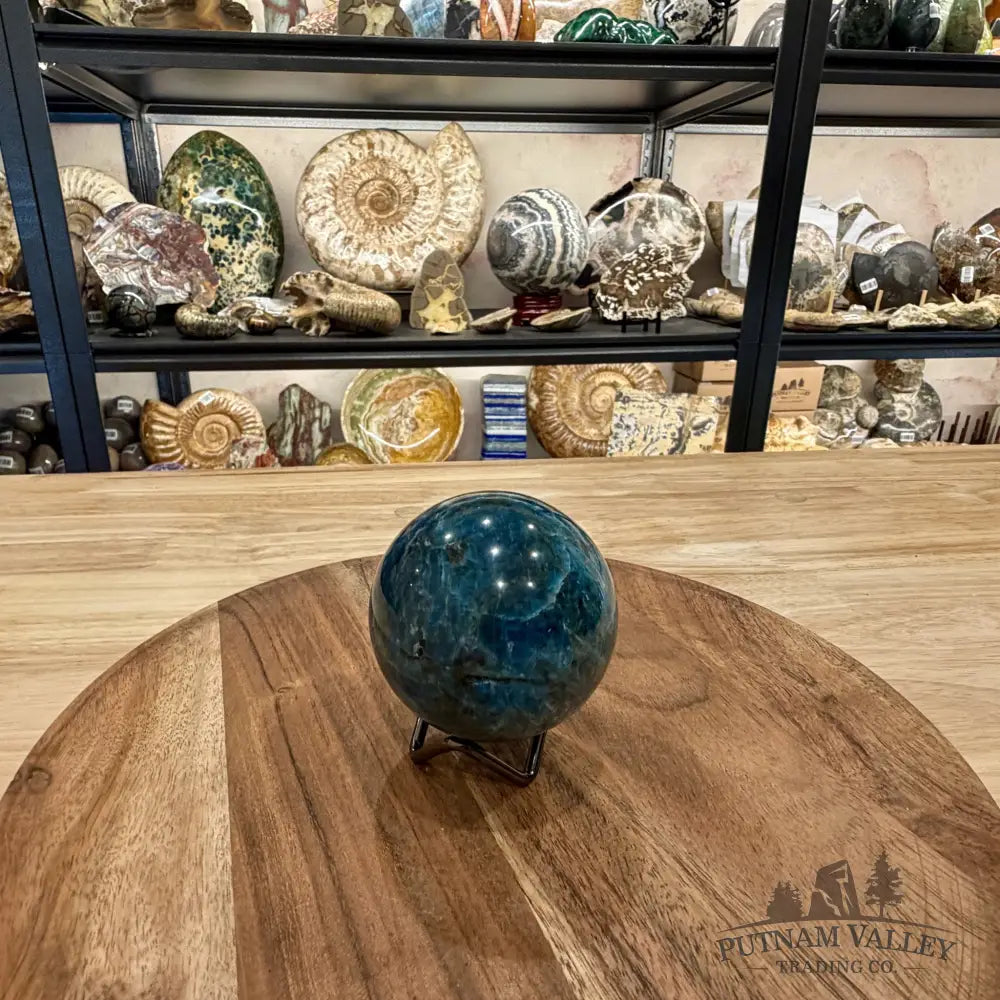 Blue Apatite Sphere 2.79’’ | Madagascar - Sphere
