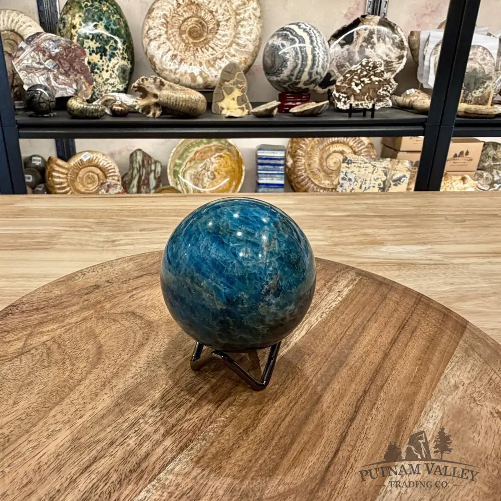 Blue Apatite Sphere 2.79’’ | Madagascar - Sphere
