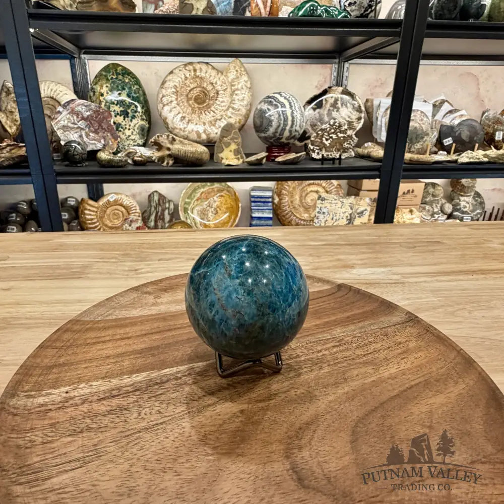 Blue Apatite Sphere 2.79’’ | Madagascar - Sphere