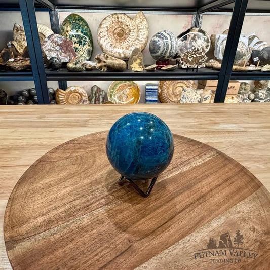Blue Apatite Sphere 2.81’’ | Madagascar - Sphere