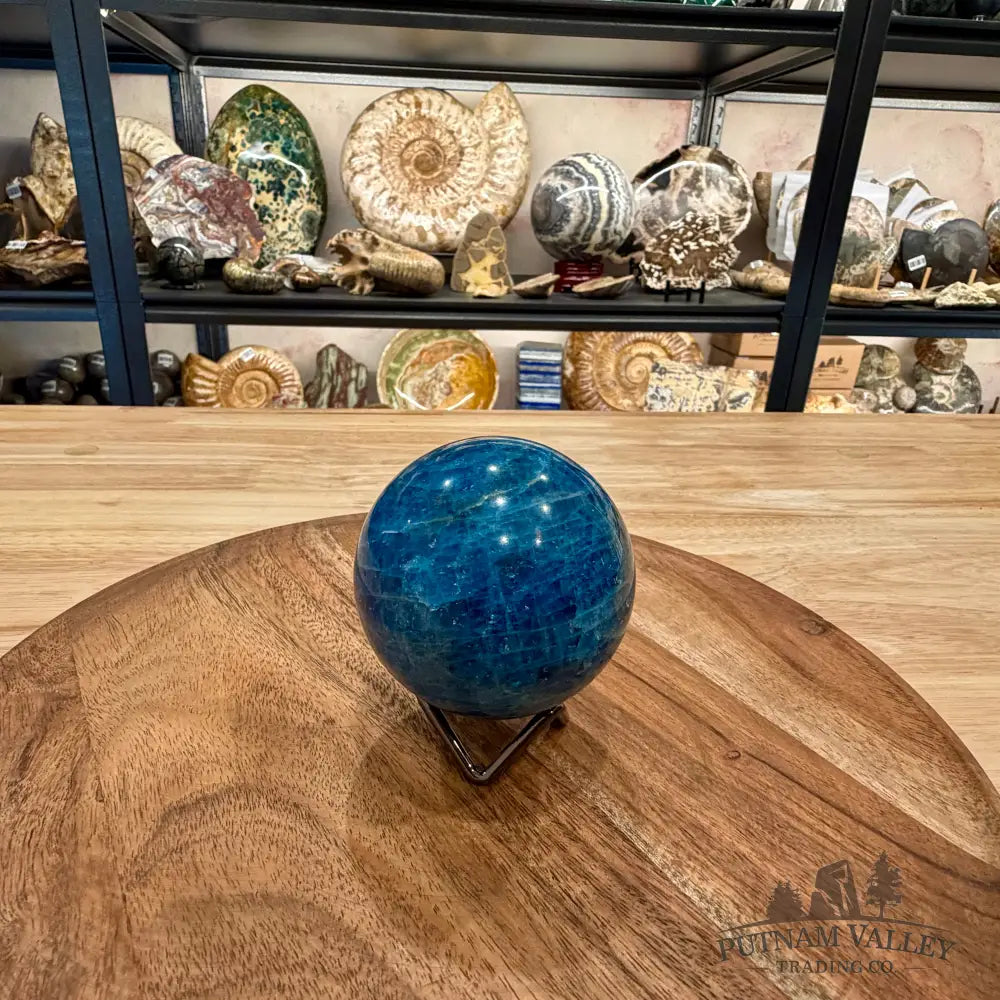 Blue Apatite Sphere 2.81’’ | Madagascar - Sphere
