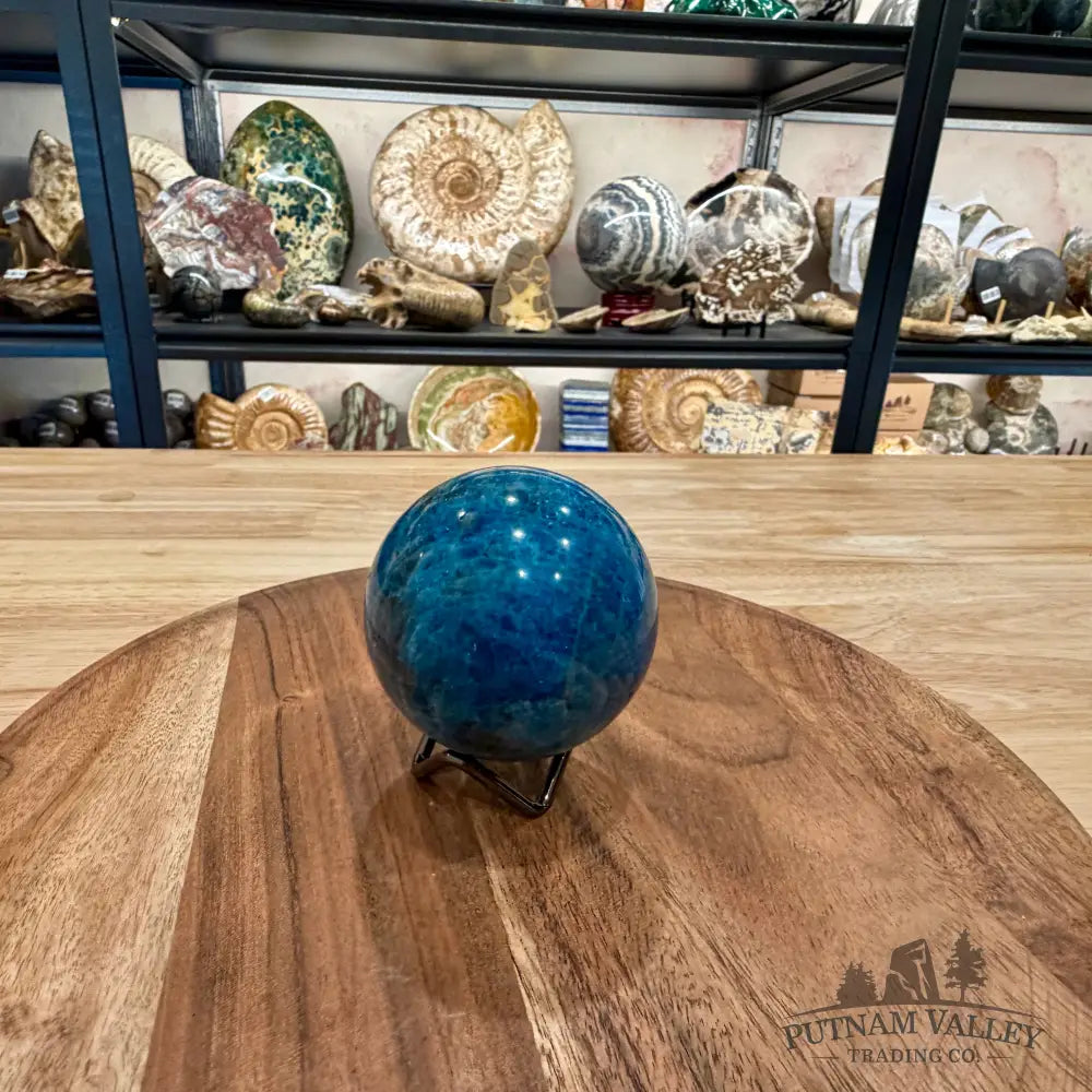 Blue Apatite Sphere 2.81’’ | Madagascar - Sphere