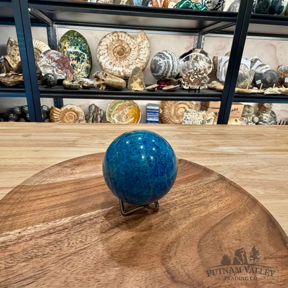 Blue Apatite Sphere 2.81’’ | Madagascar - Sphere