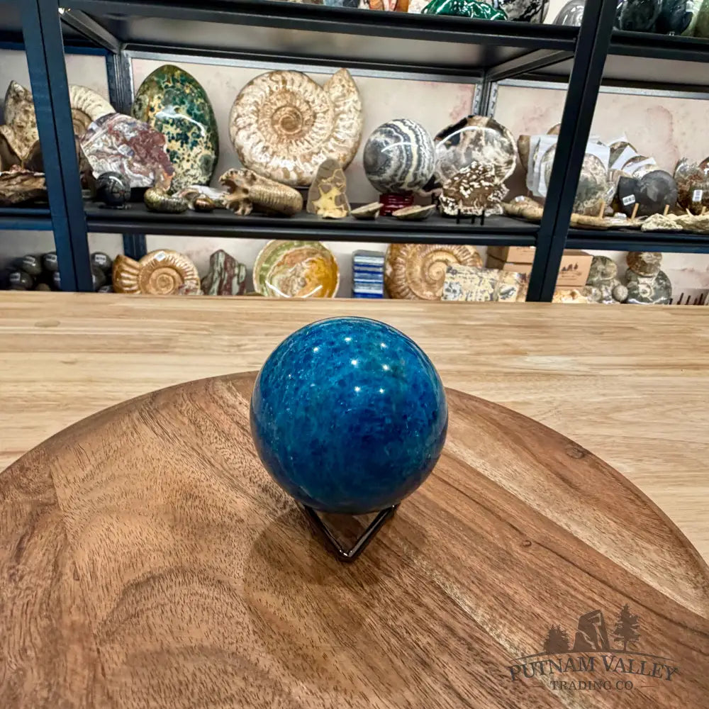 Blue Apatite Sphere 2.81’’ | Madagascar - Sphere