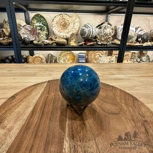 Blue Apatite Sphere 2.82’’ | Madagascar - Sphere
