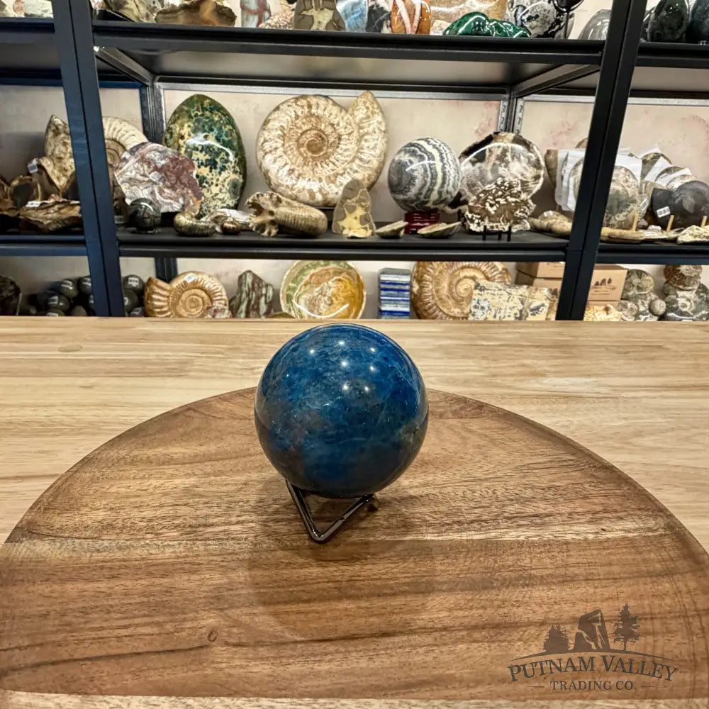 Blue Apatite Sphere 2.82’’ | Madagascar - Sphere